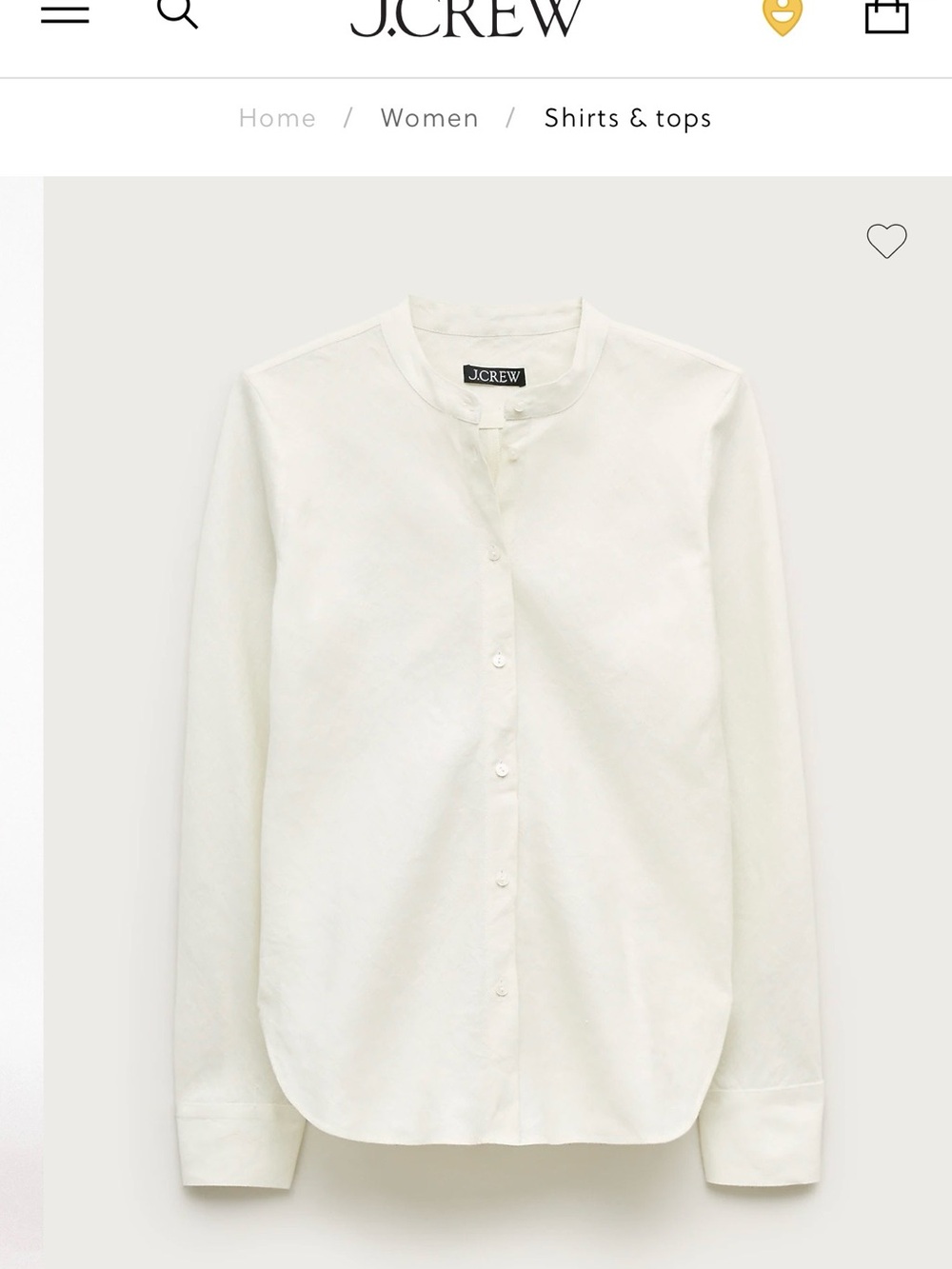 J. Crew Women's Cream Linen Button-Down Shirt